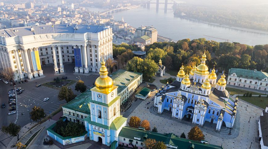 Михайлівський Золотоверхий монастир з висоти пташиного польоту